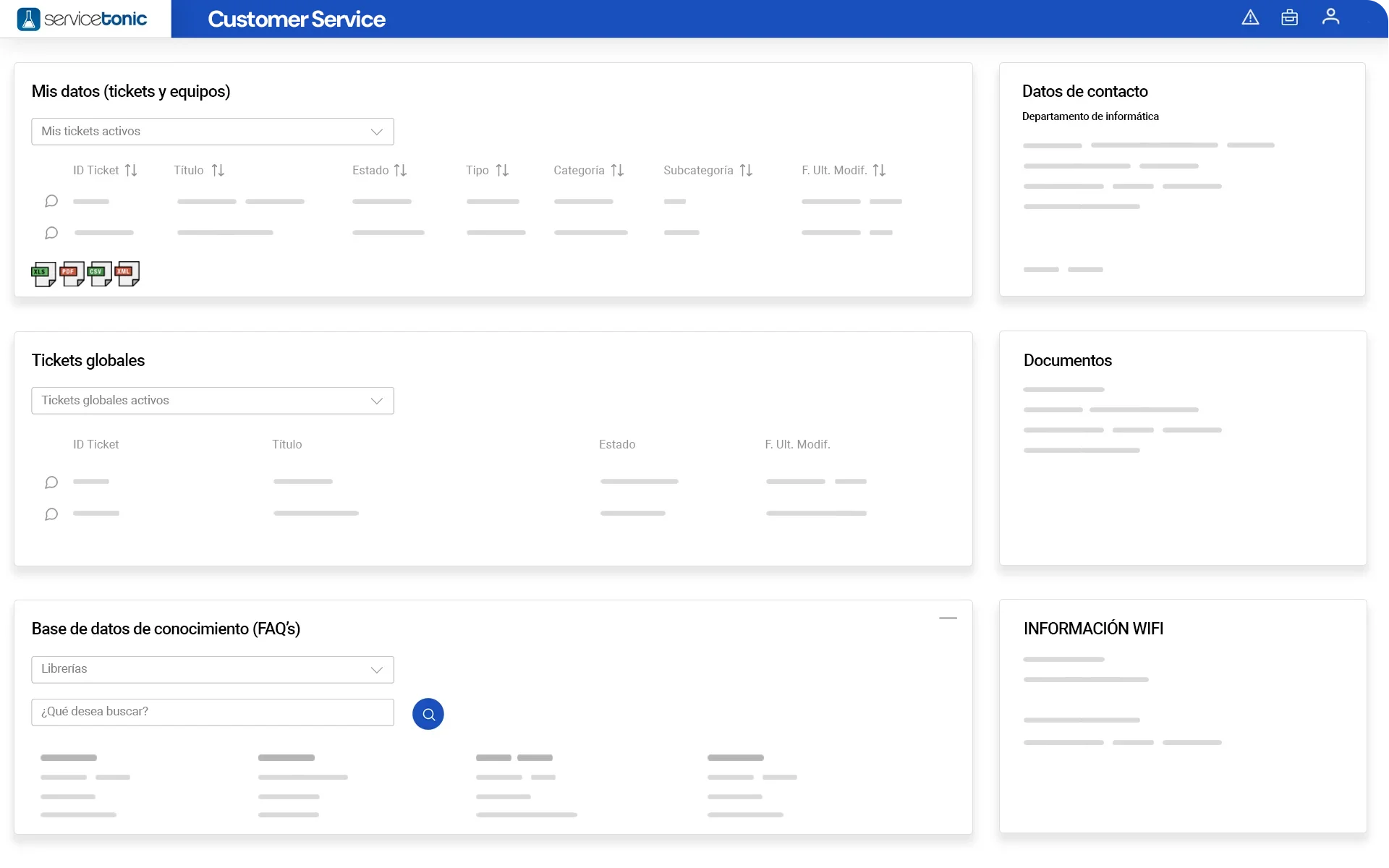 ServiceTonic Portal Usuario