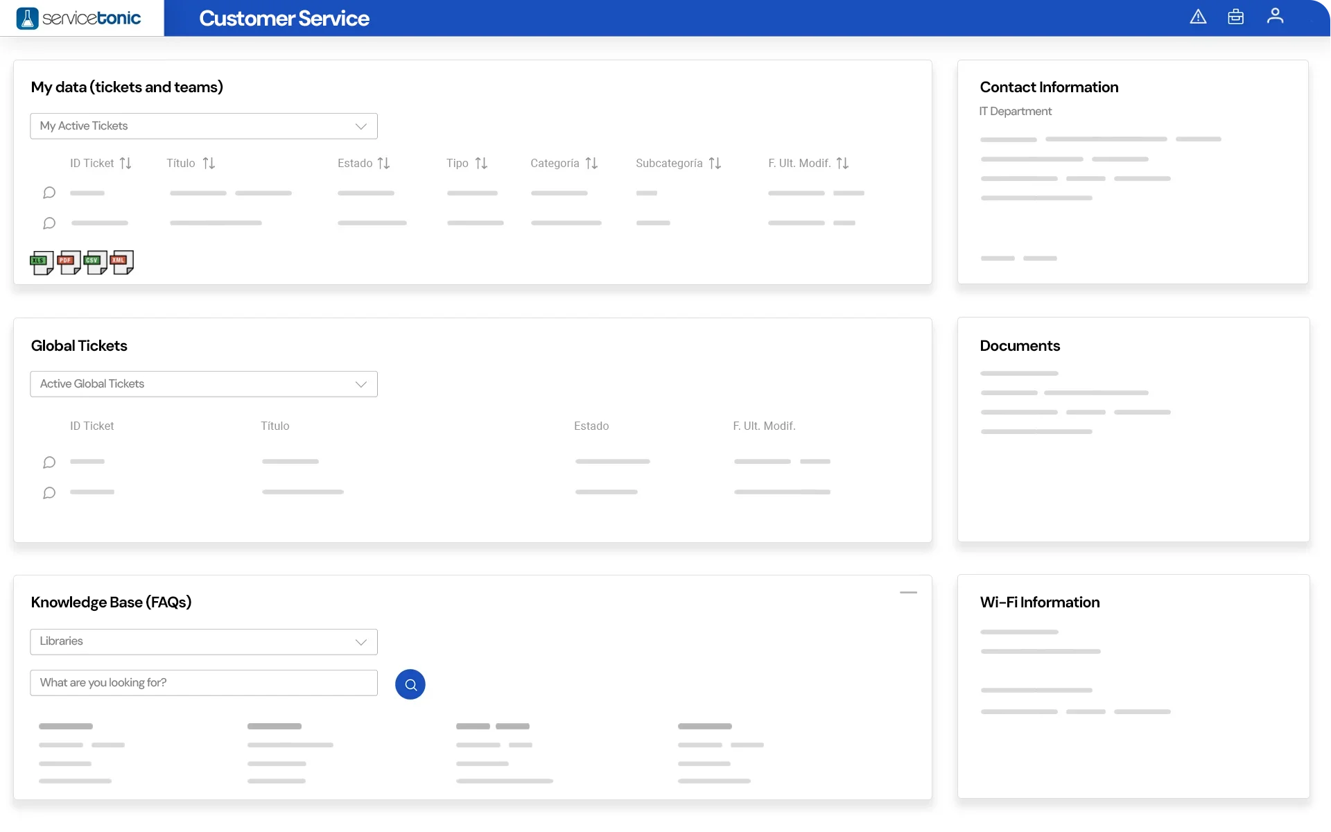 ServiceTonic Portal Usuario